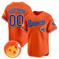 Custom Texas Rangers x Dragon Ball Orange JEROMEN Vapor Premier Limited Jersey - All Stitched