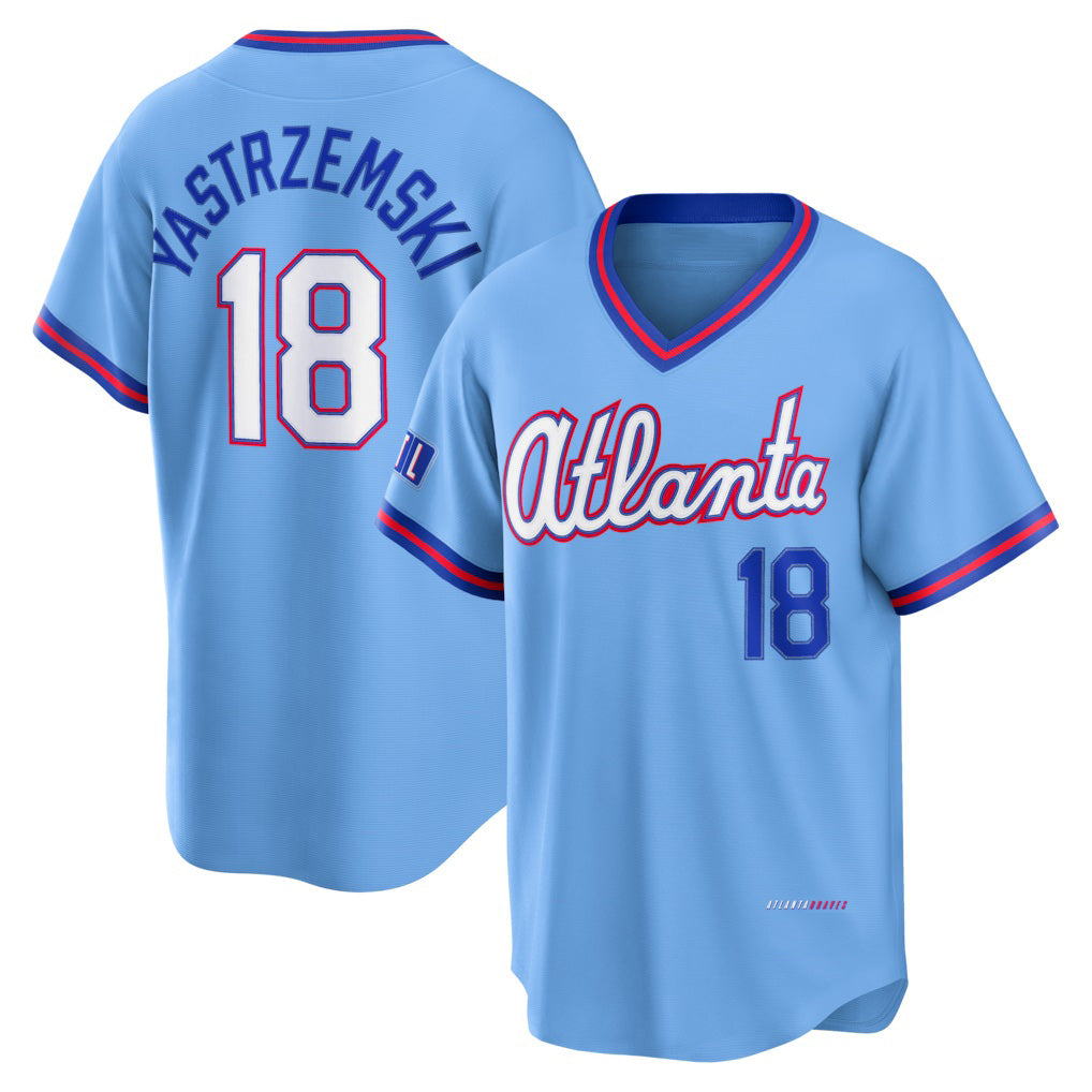 Atlanta Braves #18 Mike Yastrzemski Powder Blue JEROMEN 2026 City Connect Stadium Jersey