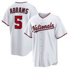 Washington Nationals #5 CJ Abrams White JEROMEN Home Replica Jersey