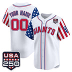 Custom San Francisco Giants America 250 Edition Vapor Premier Limited White JEROMEN Stitched Jerseys