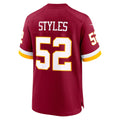 W.Commanders #52 Sonny Styles Burgundy JEROMEN 2026 Draft First Round Pick No. 7 Team Game Jersey