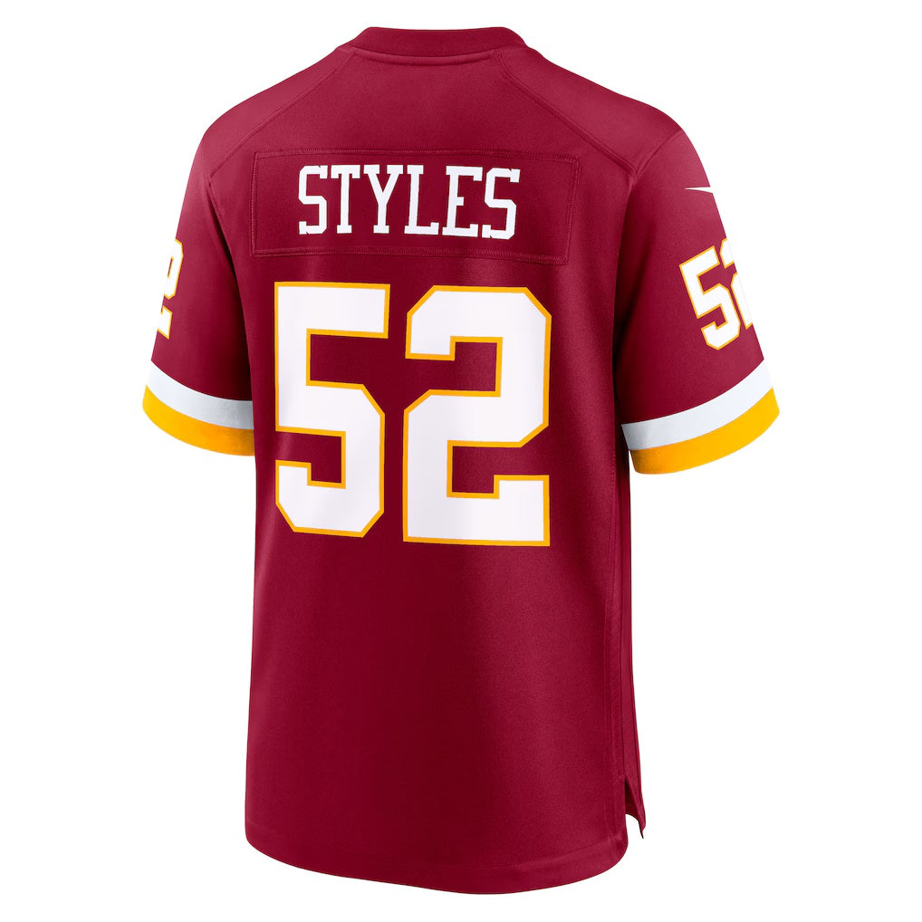 W.Commanders #52 Sonny Styles Burgundy JEROMEN 2026 Draft First Round Pick No. 7 Team Game Jersey