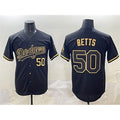 Los Angeles Dodgers #50 Mookie Betts Black Gold JEROMEN Limited Stitched Jersey