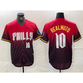 Philadelphia Phillies #10 JT Realmuto Red JEROMEN 2024 City Player Number Cool Base Jersey 2