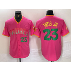 San Diego Padres #23 Fernando Tatis Jr. Pink JEROMEN Cool Base Stitched Jerseys