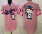 Los Angeles Dodgers Pink JEROMEN Hello Kitty Big Logo 2025 World Series Champions Limited Jersey