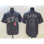 New York Mets #6 Starling Marte Gray JEROMEN 2024 City Connect Cool Base Stitched Jerseys