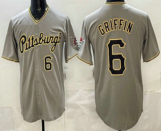 Pittsburgh Pirates #6 Konnor Griffin Grey JEROMEN Limited Jersey