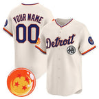 Custom Detroit Tigers x Dragon Ball Cream JEROMEN Vapor Premier Limited Jersey - All Stitched