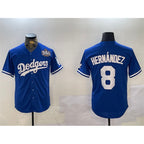 Los Angeles Dodgers #8 Enrique Hern¨¢ndez Royal JEROMEN 2024 World Series Cool Base Stitched Jersey