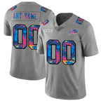 Custom B.Bills Multi-Color Gray JEROMEN 2020 Crucial Catch Vapor Untouchable Limited Jersey