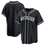 Colorado Rockies Blank Black JEROMEN Out Stitched Jersey