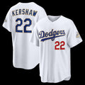 Los Angeles Dodgers #22 Clayton Kershaw White JEROMEN 2026 Gold Collection Stadium Jersey