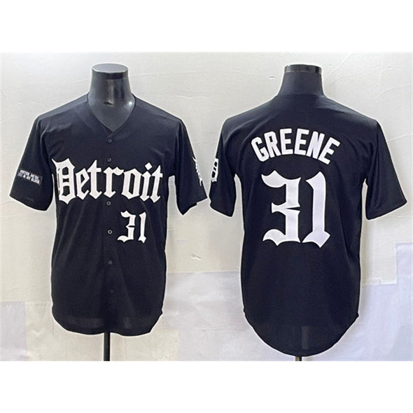 Detroit Tigers #31 Riley Greene Black JEROMEN 'Motor Gothic Edition' Vapor Premier Limited Stitched Jersey
