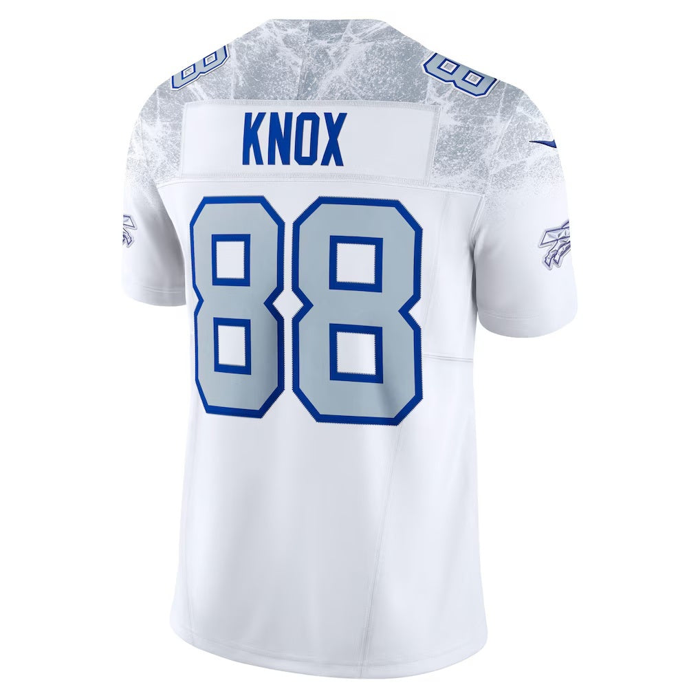 B.Bills #88 Dawson Knox White JEROMEN 22025 Rivalries Collection Limited Jersey