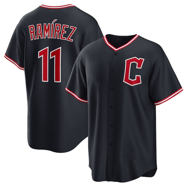 Cleveland Guardians #11 Jos¨¦ Ram¨ªrez Navy JEROMEN 2025 Alternate Limited Stitched Jersey