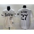 Houston Astros #27 Jose Altuve White JEROMEN Gothic 'Houston Born Barrio Raised' Limited Stitched Jersey