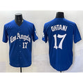 Los Angeles Dodgers #17 Shohei Ohtani Blue JEROMEN 2025 LA Gothic Style With Fernando Patch Vapor Premier Limited Stitched Jersey