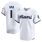 Miami Marlins #1 Dad White JEROMEN Home Limited Jersey