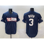 New York Yankees #3 Babe Ruth Navy JEROMEN Bronx Graffiti Vapor Limited Stitched Jersey