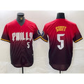 Philadelphia Phillies #5 Bryson Stott Red JEROMEN 2024 City Player Number Cool Base Jersey