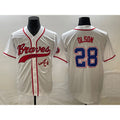 Atlanta Braves #28 Matt Olson White JEROMEN Cool Base With Patch Stitched Jersey