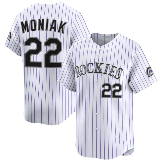 Colorado Rockies #22 Mickey Moniak White JEROMEN Home Limited Stitched Jersey