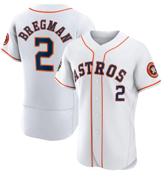 Houston Astros #2 Alex Bregman White JEROMEN 2022 World Series Flex Base Stitched Jersey