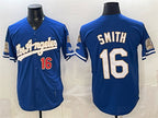 Los Angeles Dodgers #16 Will Smith Royal JEROMEN 2026 Gold Collection 9x & B2B Champs Patch Stitched Jersey