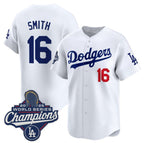 Los Angeles Dodgers #16 Will Smith White JEROMEN 2025 Champions Stitched Jersey