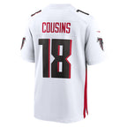 A.Falcons #18 Kirk Cousins White JEROMEN Game Player Jersey