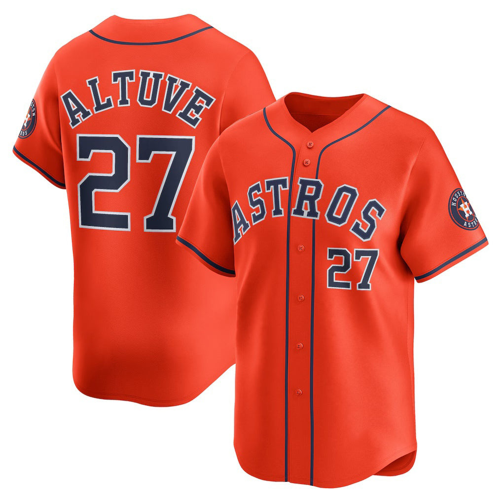 Houston Astros #27 Jose Altuve Orange JEROMEN Alternate Limited Player Jersey