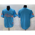 Atlanta Braves Blank Blue JEROMEN 2024 Atliens & Peach With Outkast Patch Vapor Limited Stitched Jersey
