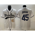 Chicago White Sox #45 Michael Jordan Number White JEROMEN Cool Base Stitched Jersey