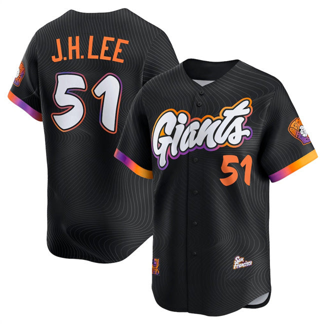 San Francisco Giants #51 Jung Hoo Lee Black JEROMEN Anthracite 2025 City Connect Limited Stitched Jersey