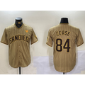 San Diego Padres #84 Dylan Cease Khaki JEROMEN Team Logo With PS Patch Stitched Cool Base Jersey
