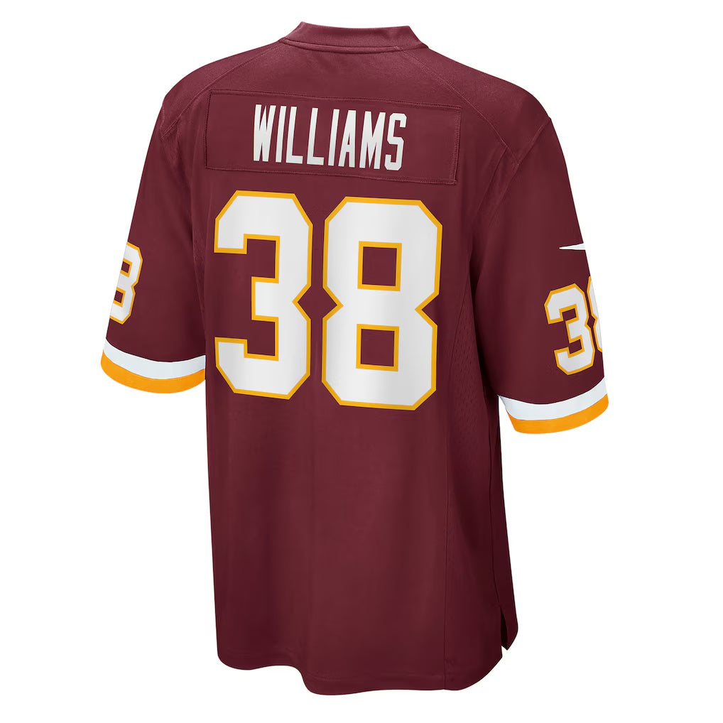 W.Football Team #38 Jonathan Williams Burgundy JEROMEN Game Jersey