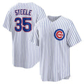 Chicago Cubs #35 Justin Steele White JEROMEN Home Replica Jersey