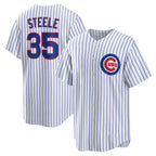 Chicago Cubs #35 Justin Steele White JEROMEN Home Replica Jersey