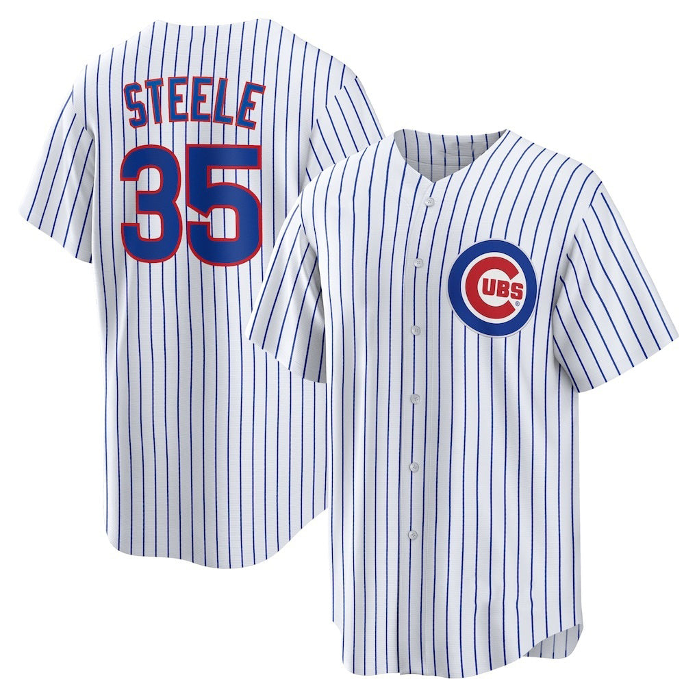 Chicago Cubs #35 Justin Steele White JEROMEN Home Replica Jersey
