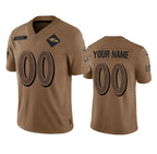 Custom B.Ravens Active Player 2023 Brown JEROMEN Salute To Service Limited Stitched Jersey