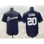 Atlanta Braves #20 Marcell Ozuna Black JEROMEN Cool Base Stitched Jersey