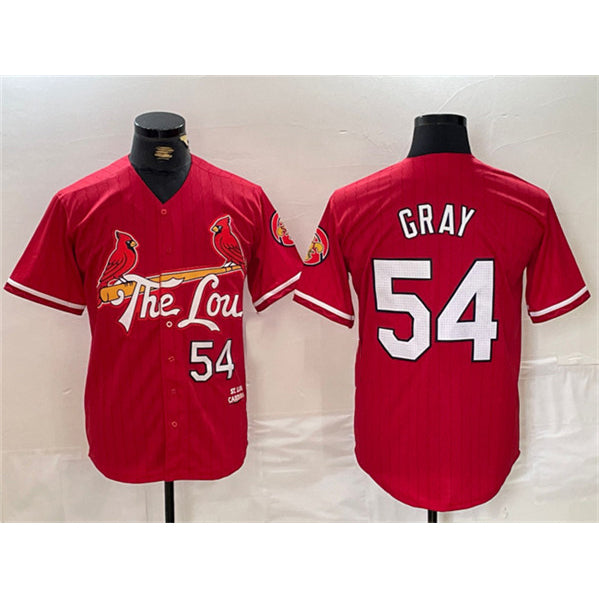 St. Louis Cardinals #54 Sonny Gray Red JEROMEN 2024 City Connect Stitched Jersey
