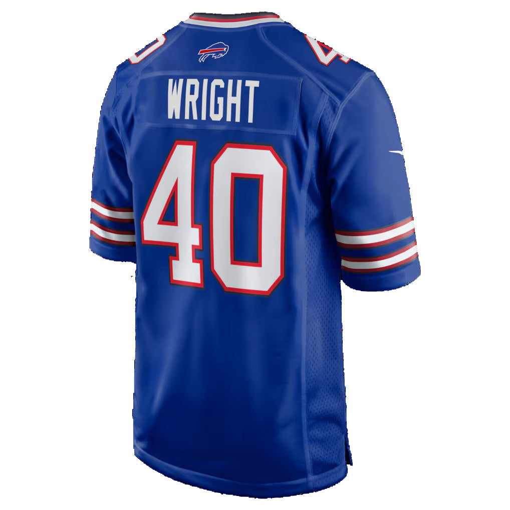 B.Bills #40 Matthew Wright Royal JEROMEN Team Game Jersey