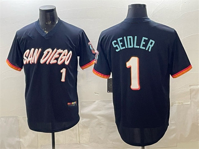 San Diego Padres #1 Peter Seidler Obsidian JEROMEN 2026 City Connect Stadium Stitched Jersey