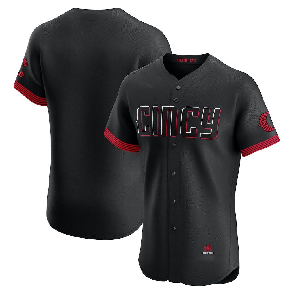 Cincinnati Reds Black JEROMEN City Connect Elite Jersey