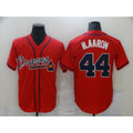 Atlanta Braves #44 Hank Aaron Red JEROMEN Game Jerseys
