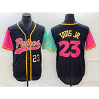 San Diego Padres #23 Fernando Tatis Jr Number Black JEROMEN NEW 2023 City Connect Cool Base Stitched Jersey