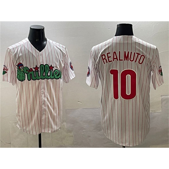 Philadelphia Phillies #10 J.T. Realmuto White JEROMEN Phanatic Cool Base Stitched Jersey