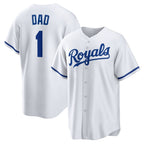 Kansas City Royals #1 Dad White JEROMEN Home Replica Jersey